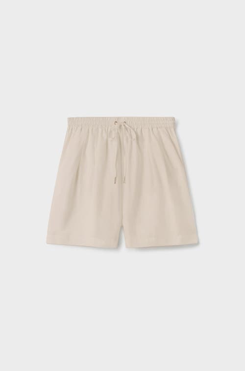 Silk Laundry Twill Slouch Shorts Hazelnut In Hazelnut