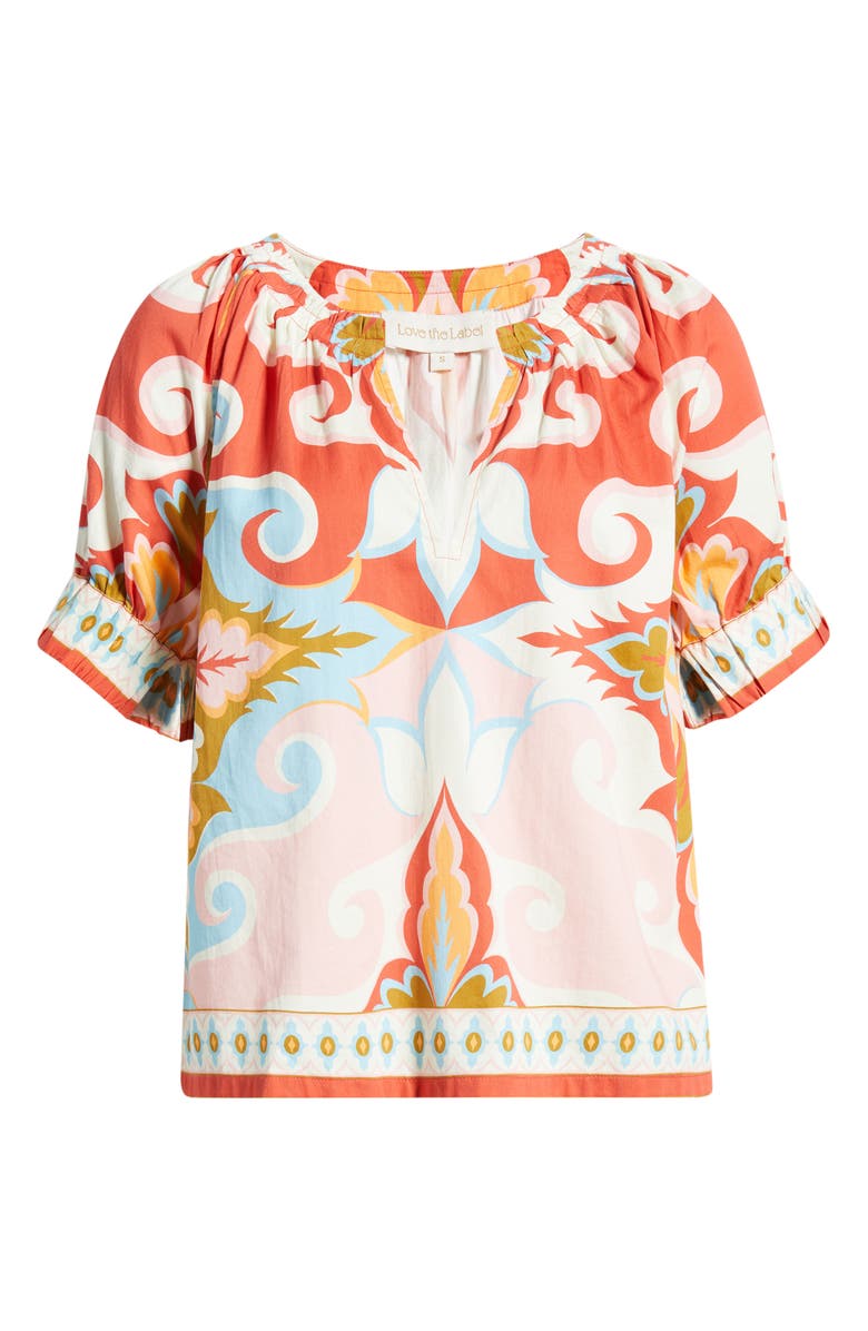 LOVE THE LABEL Dawson Baroque Print Shirt, Alternate, color, Rosetti Print