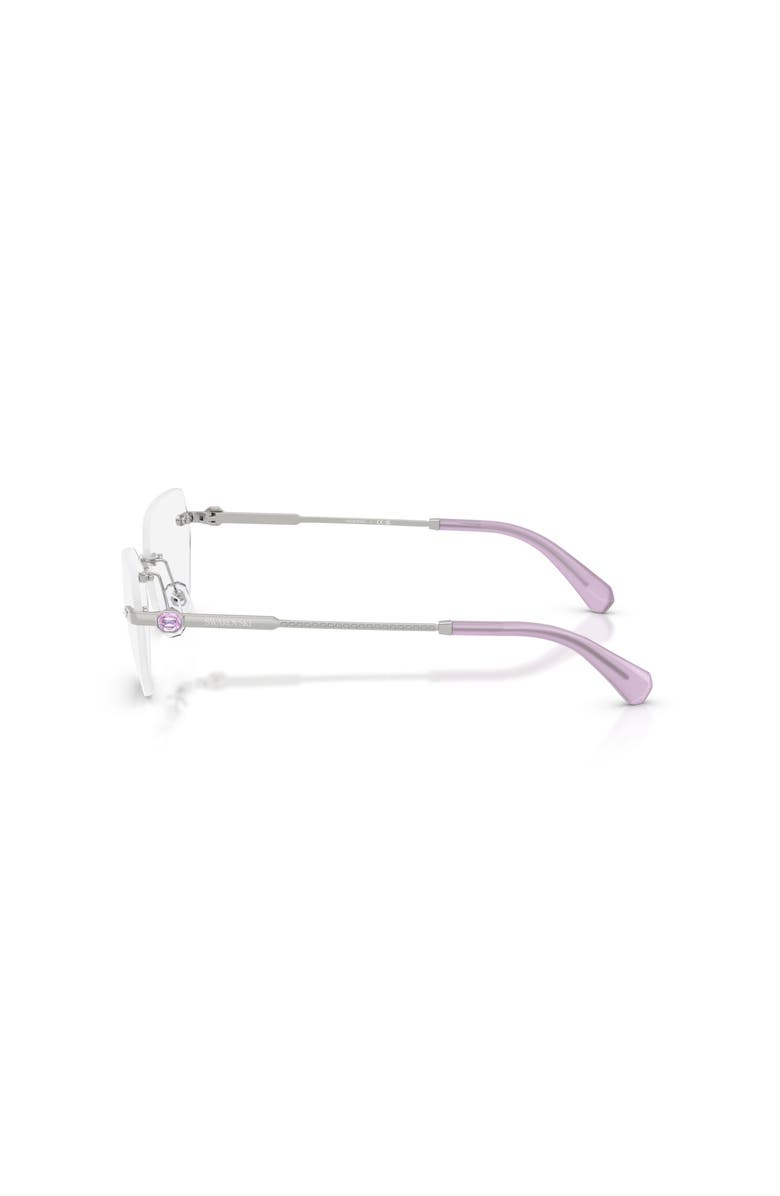 Swarovski 58mm Irregular optical glasses, Alternate, color, Silver