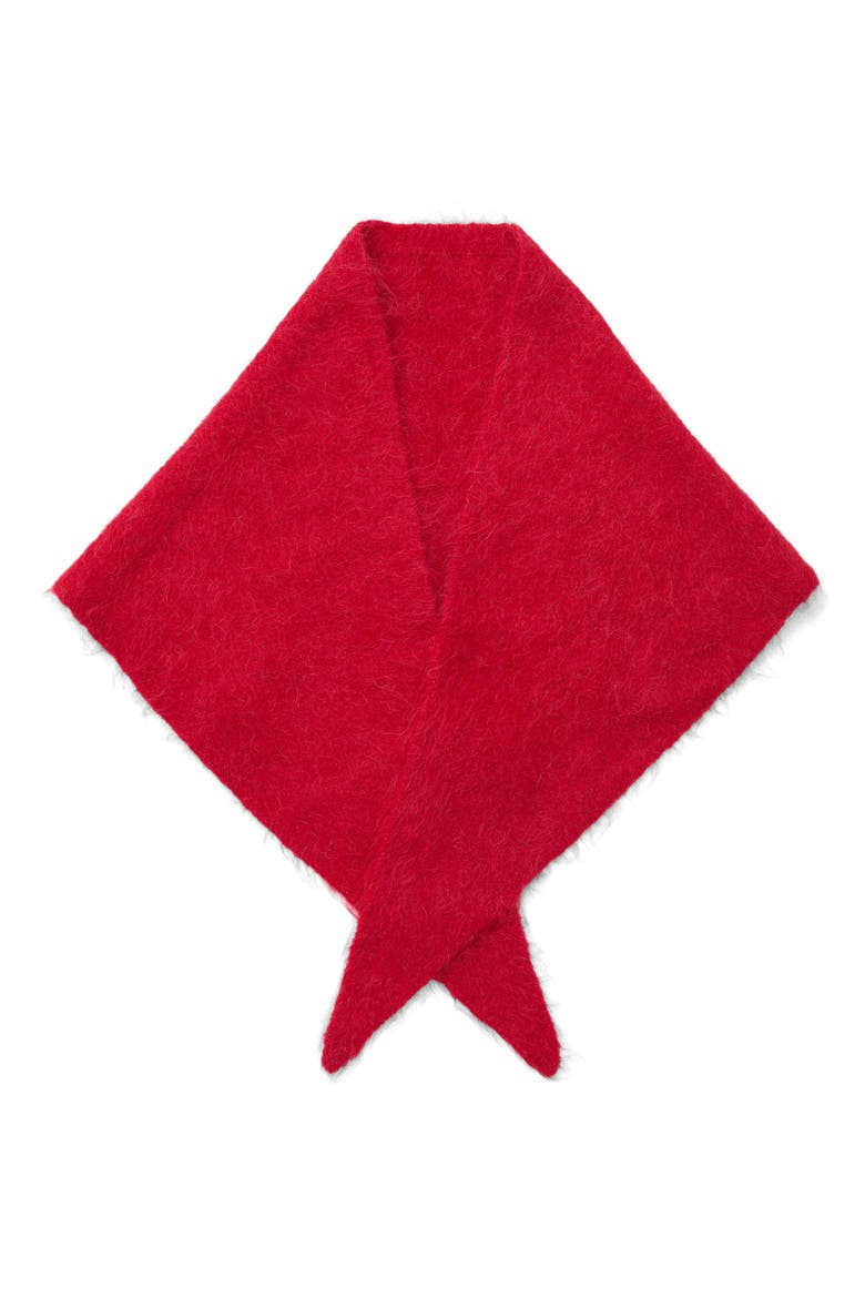 Oversized Alpaca Blend Triangle Scarf, Alternate, color, CRIMSON RED