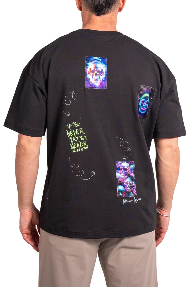 Ascension Maison Appliqué Cotton Graphic T-Shirt, Alternate, color, BLACK