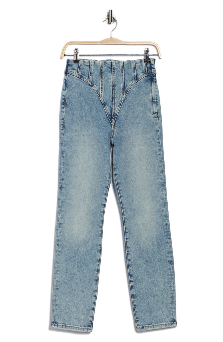 Good American Good Classic Pintuck Skinny Jeans, Alternate, color, I442