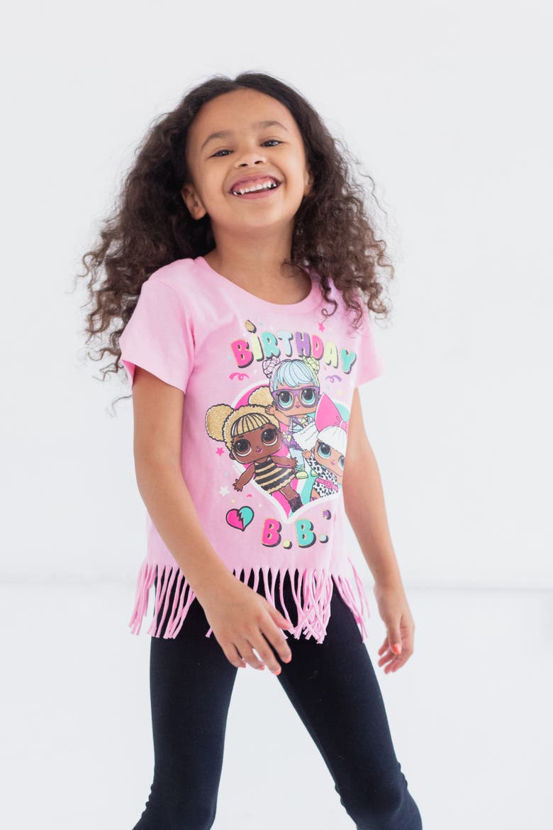 Birthday Glitter T-Shirt, Alternate, color, Confetti Pink