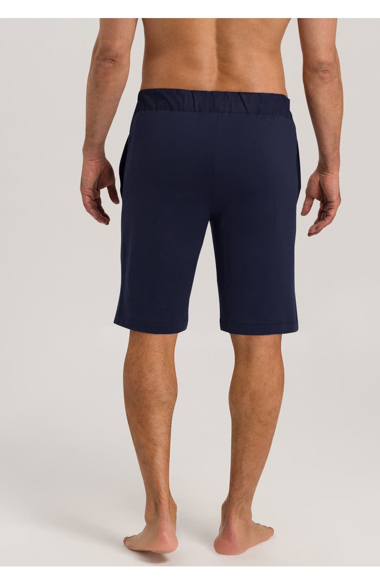 Hanro Night and Day Cotton Knit Drawstring Shorts, Alternate, color, Black Iris