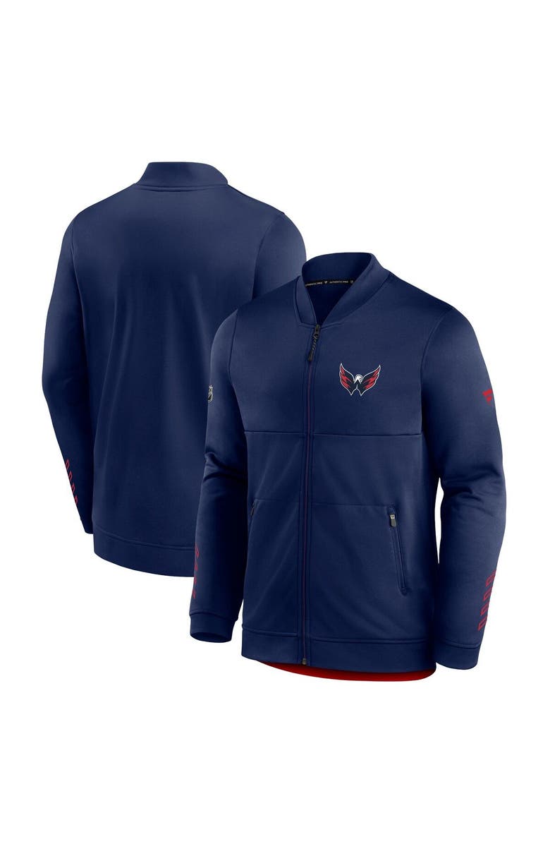 FANATICS Men's Fanatics Branded Navy Washington Capitals Locker Room Full-Zip Jacket, Main, color, Navy