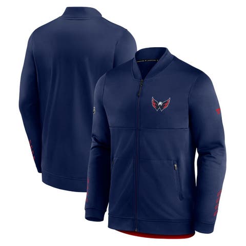 Men's Fanatics Branded Navy Washington Capitals Locker Room Full-Zip Jacket