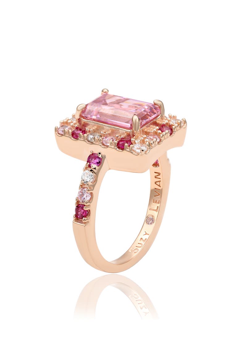 Mixed Pink Cubic Zirconia Ring, Alternate, color, PINK