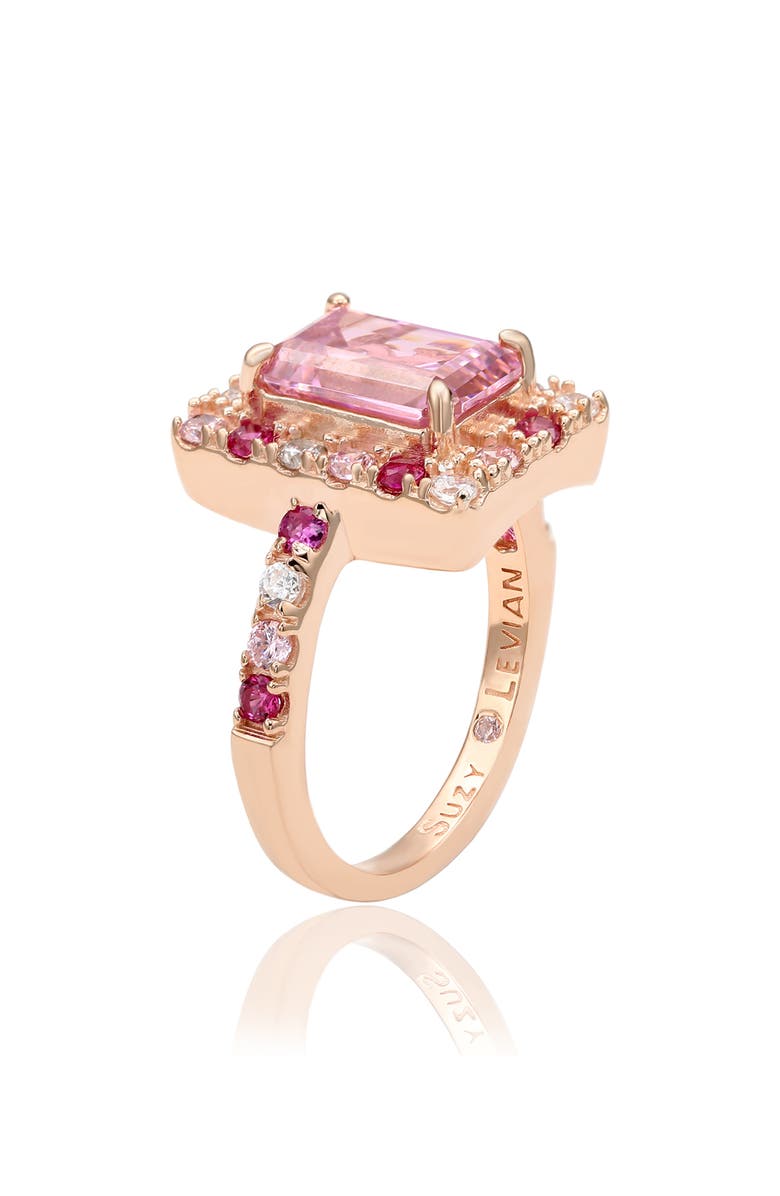 SUZY LEVIAN Mixed Pink Cubic Zirconia Ring, Alternate, color, Pink