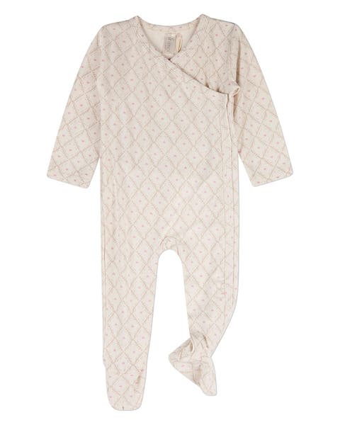 Baby Harlequin Heart Allover-Print Footie
