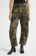 Nili Lotan Shon Camo Barrel Leg Pants