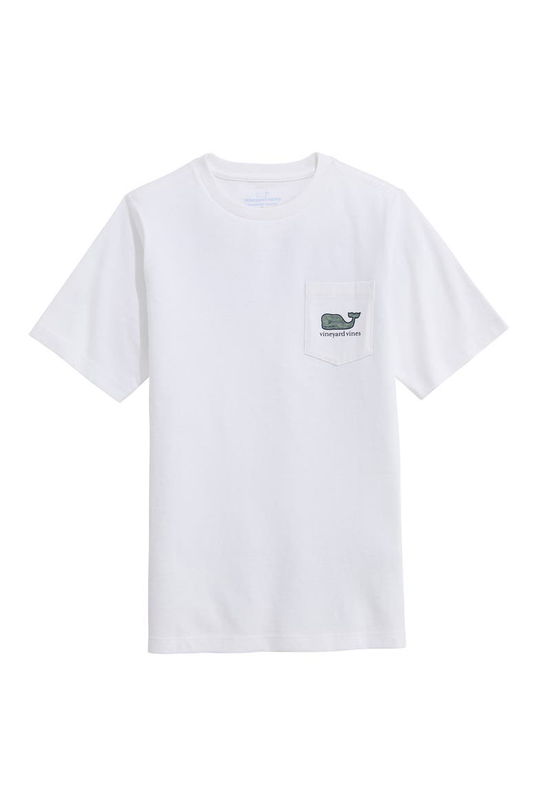 Kids' Whale Camo Fill Pocket Graphic T-Shirt, Main, color, WHITE CAP