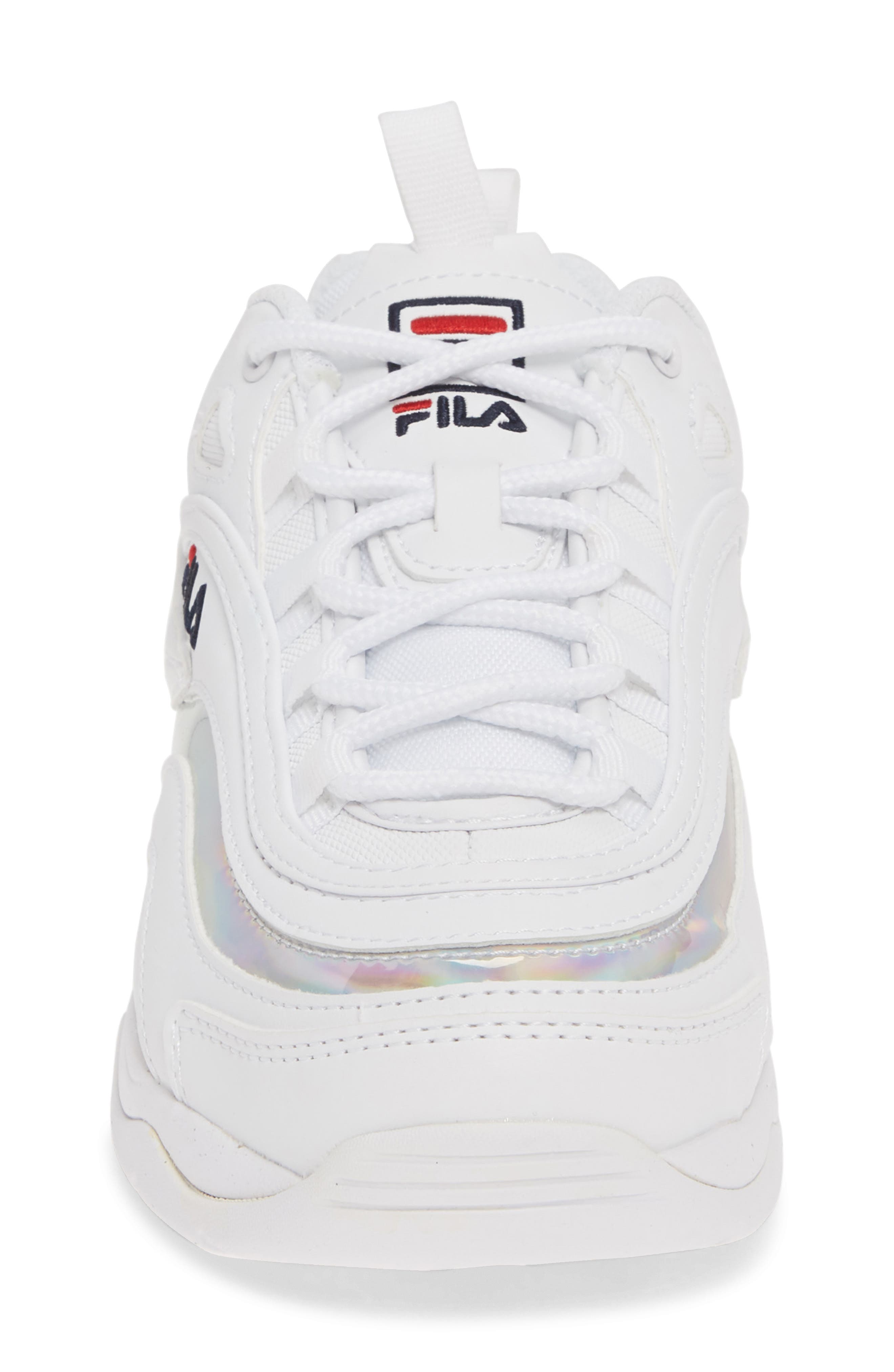 Ray Sneaker, Alternate, color, WHITE/ METALLIC SILVER/ WHITE