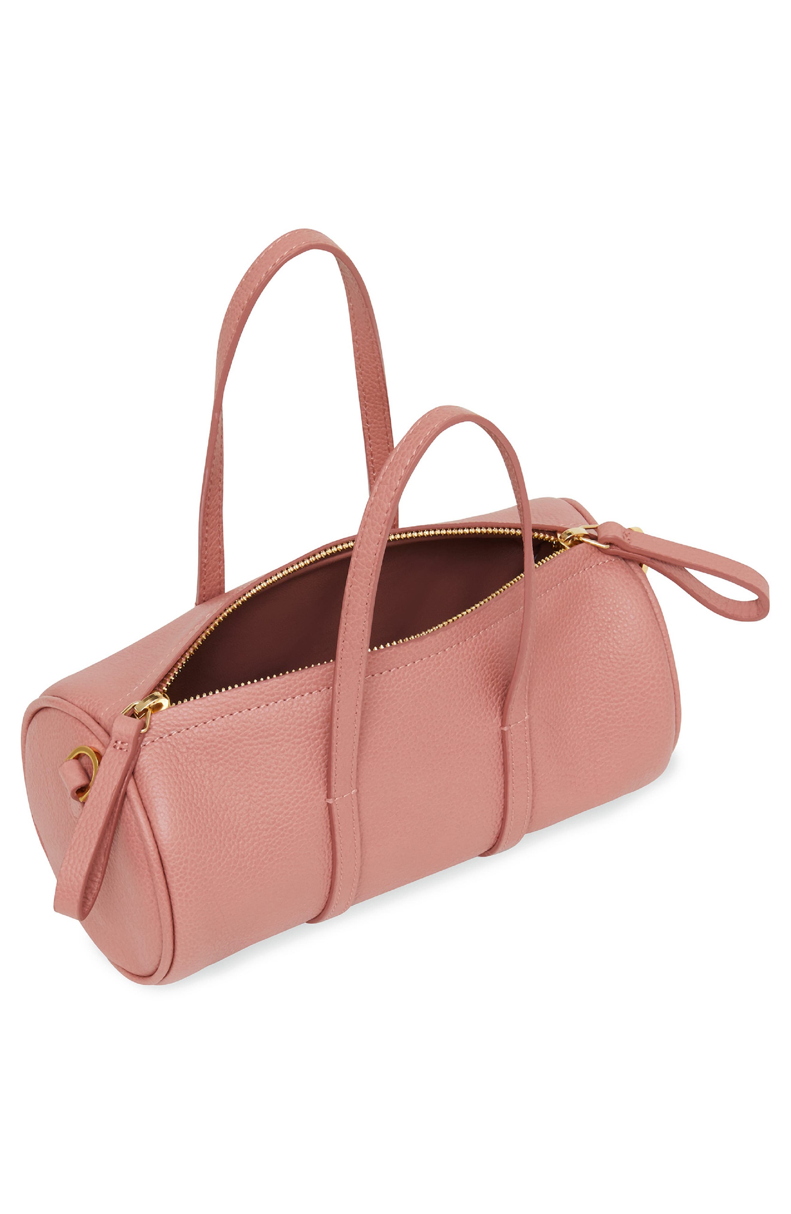 Mini Mini Leather Duffle Bag, Alternate, color, BLUSH