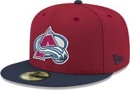 New Era Men's New Era Burgundy Colorado Avalanche Core Logo Two-Tone 59FIFTY Fitted Hat