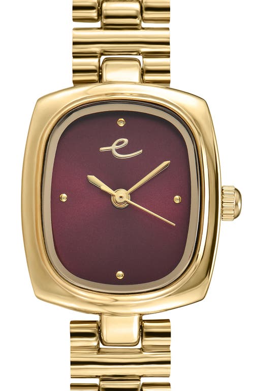 Ettika Square Dial Bracelet Watch, 20mm X 23mm In Gold