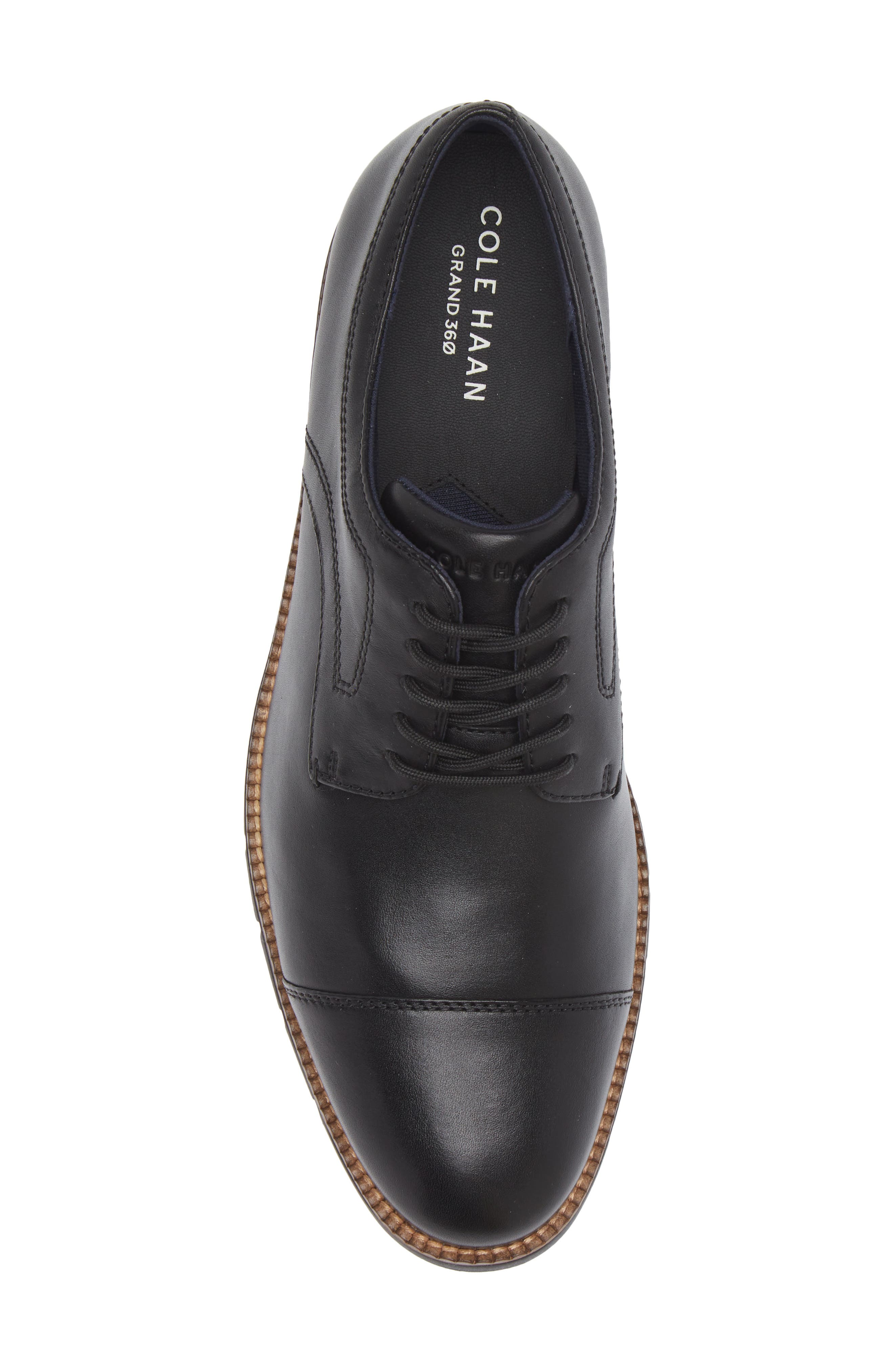 Cole Haan Grand 360 Cap Toe Derby, Alternate, color, Black/ Natural