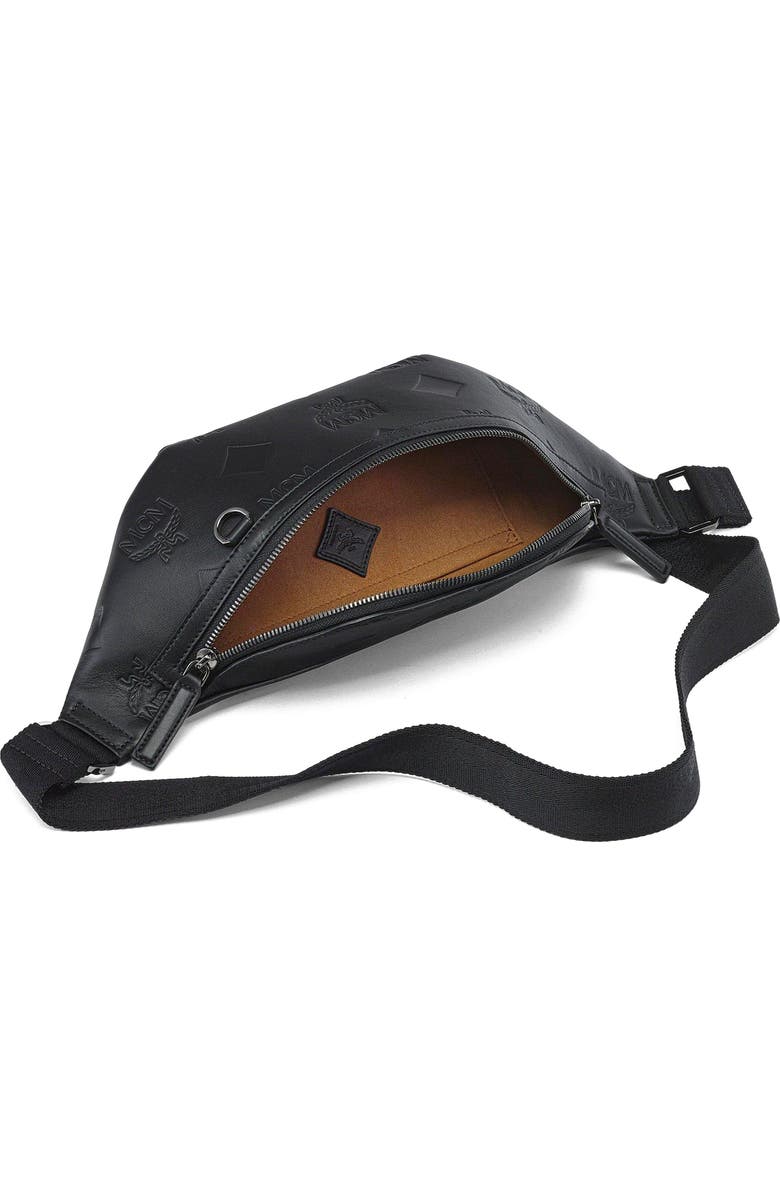 MCM Medium Fursten Belt Bag in Maxi Monogram Leather, Alternate, color, Black