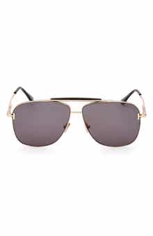 TOM FORD Jaden 60mm Polarized Navigator Sunglasses