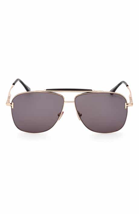 TOM FORD Jaden 60mm Polarized Navigator Sunglasses