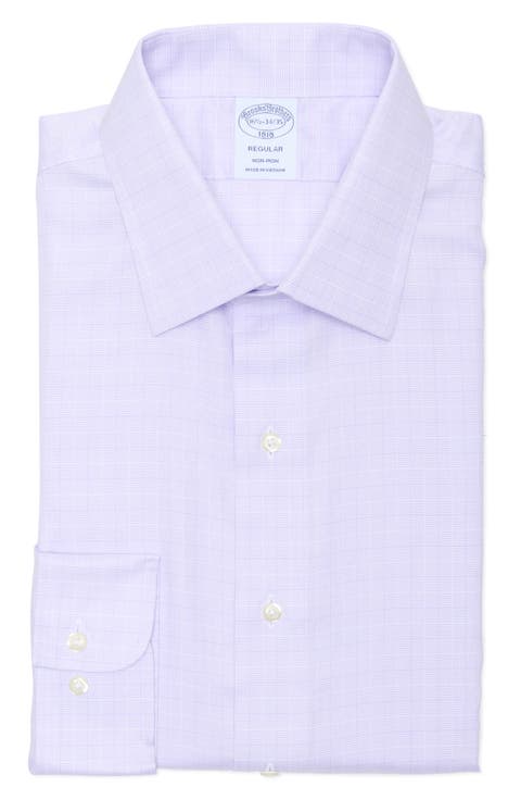 Regular Fit Textured Dobby Non-Iron Cotton Dress Shirt