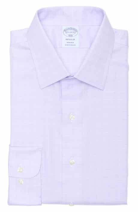 Brooks Brothers Regular Fit Textured Dobby Non-Iron Cotton Dress Shirt