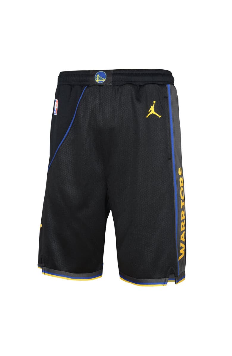 Nike Youth Nike  Black Golden State Warriors Authentic Statement Edition Swingman Shorts, Alternate, color, Black
