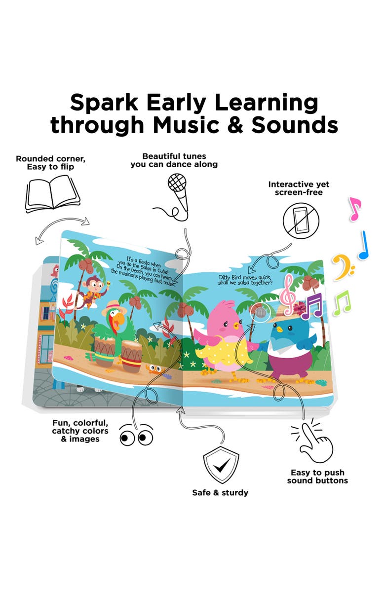 Ditty Bird Kids' Interactive Musical Sound Book, Alternate, color, Blue