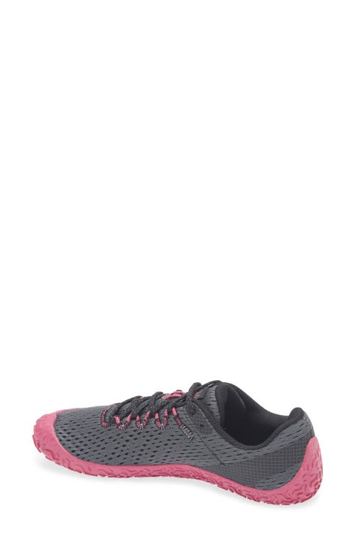 Merrell Vapor Glove 6 Running Shoe In Granite/fuchsia