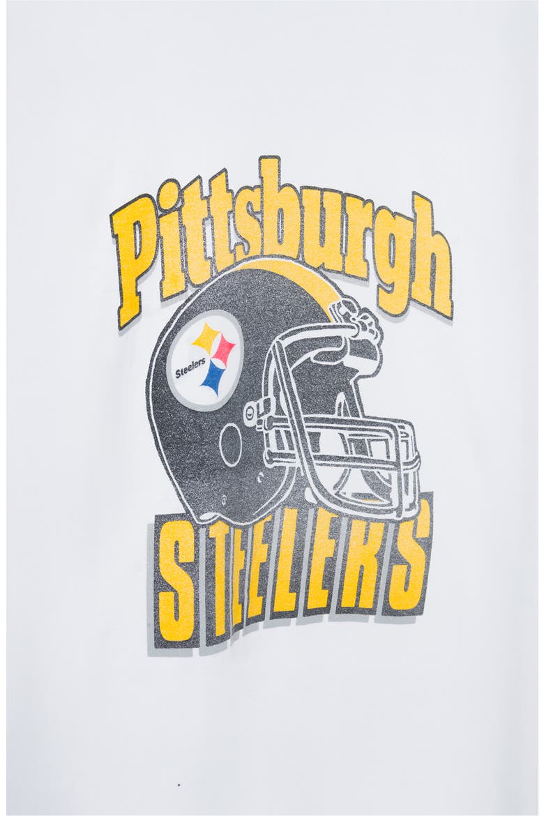Pittsburgh Steelers Throwback Helmet Cotton Graphic T-Shirt, Alternate, color, WHITE