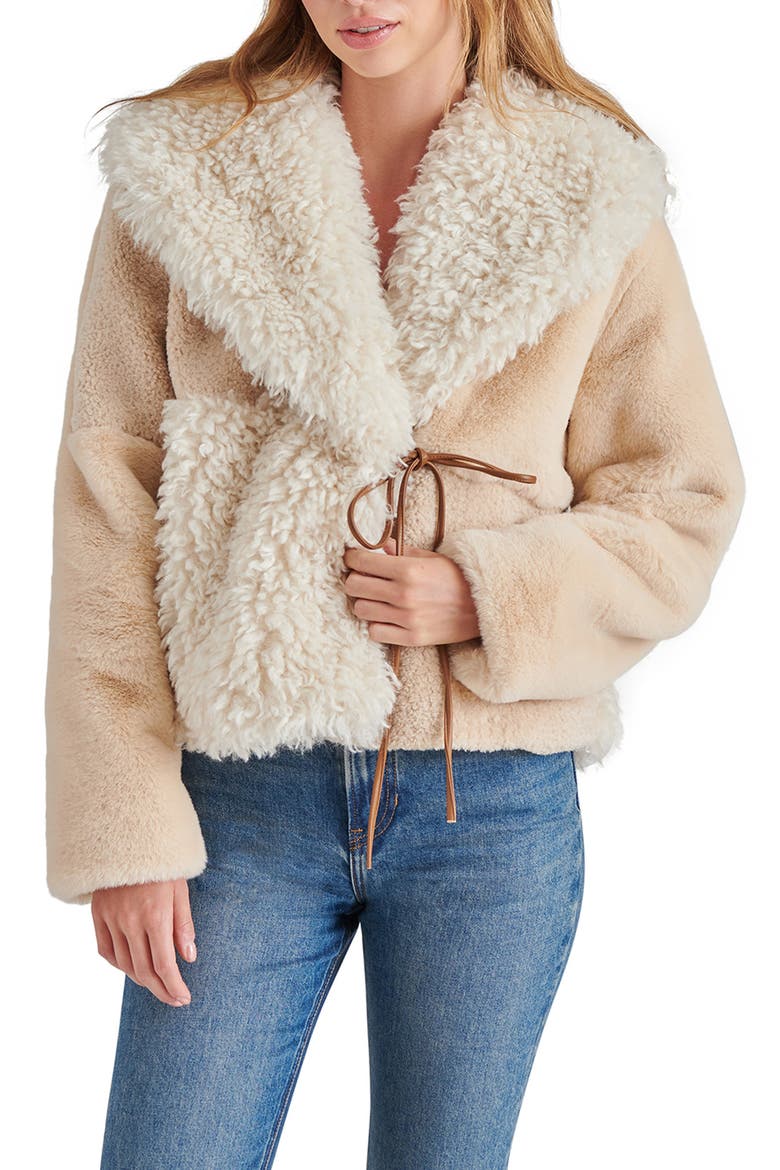 Winterlyn Faux Shearling Jacket, Alternate, color, NATURAL