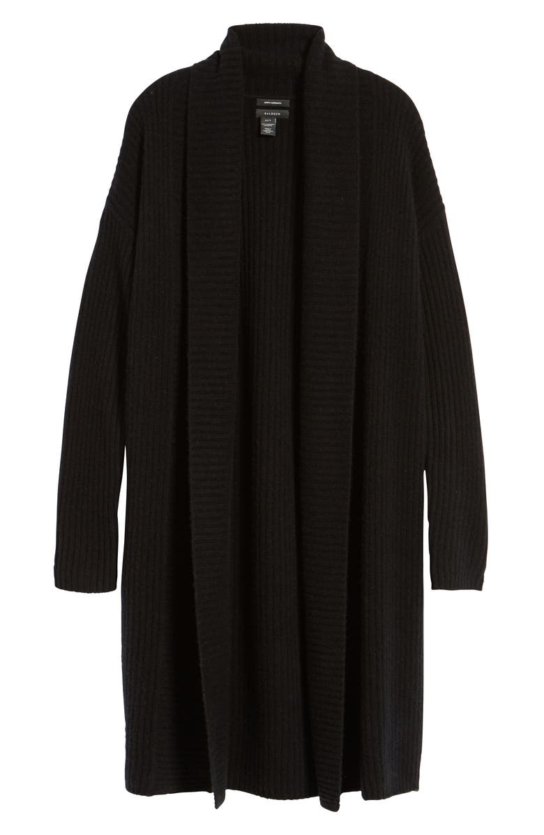 Halogen<sup>®</sup> Long Ribbed Cashmere Cardigan, Alternate, color, 