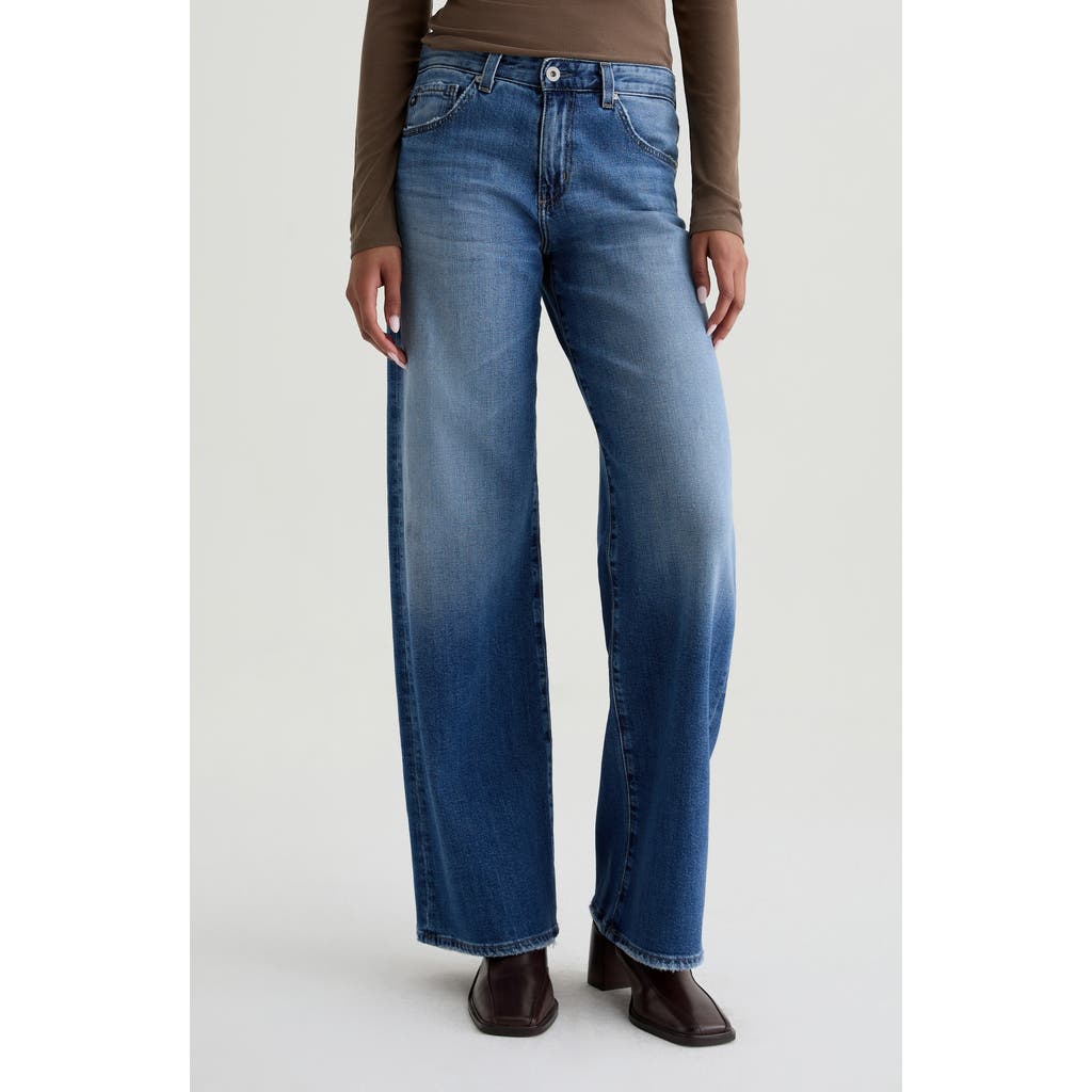 Ag Adria Low Rise Bgy Wide Leg Jeans In Blue