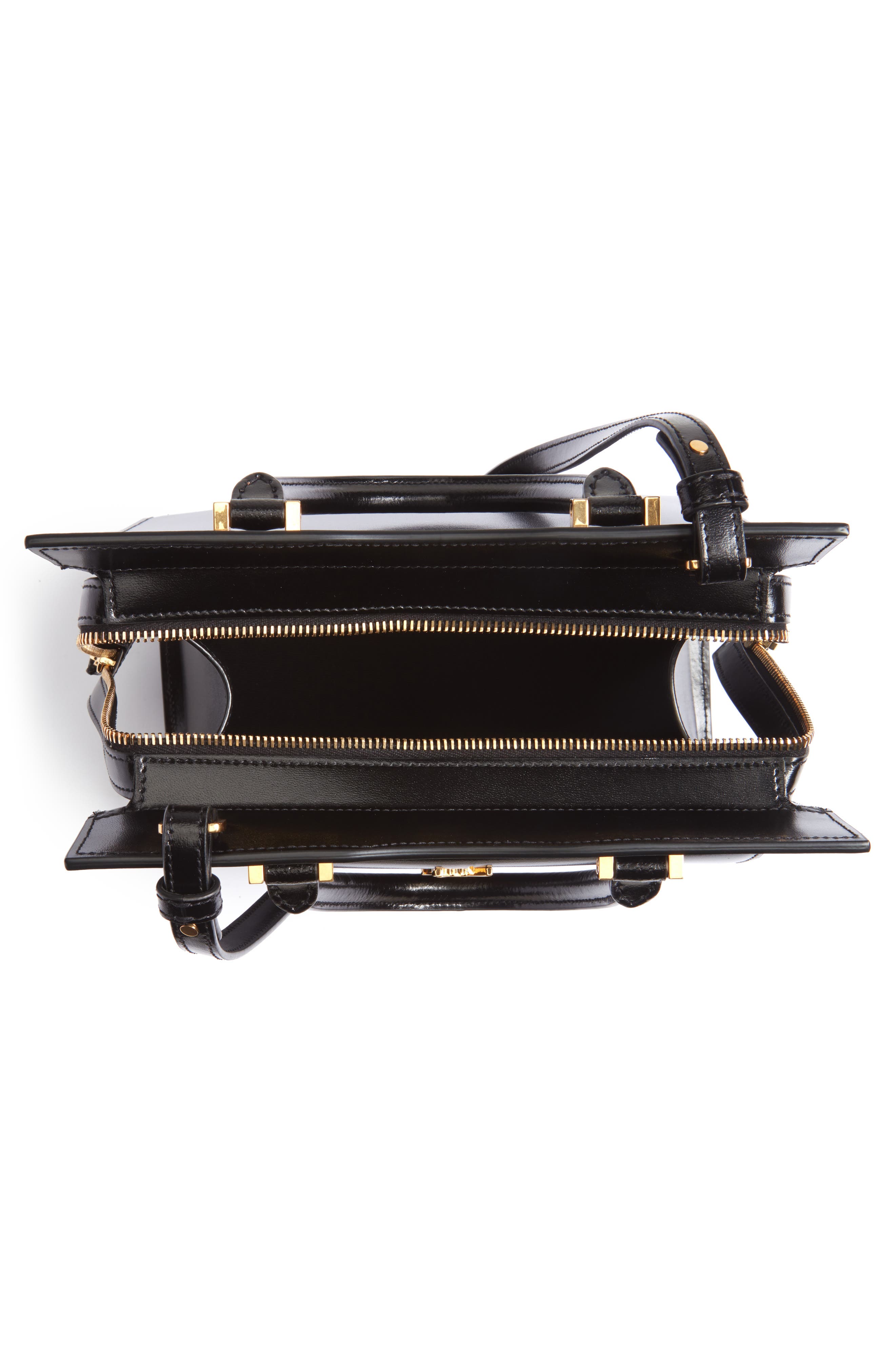 Saint Laurent Small Uptown Cabas Leather Satchel, Alternate, color, 