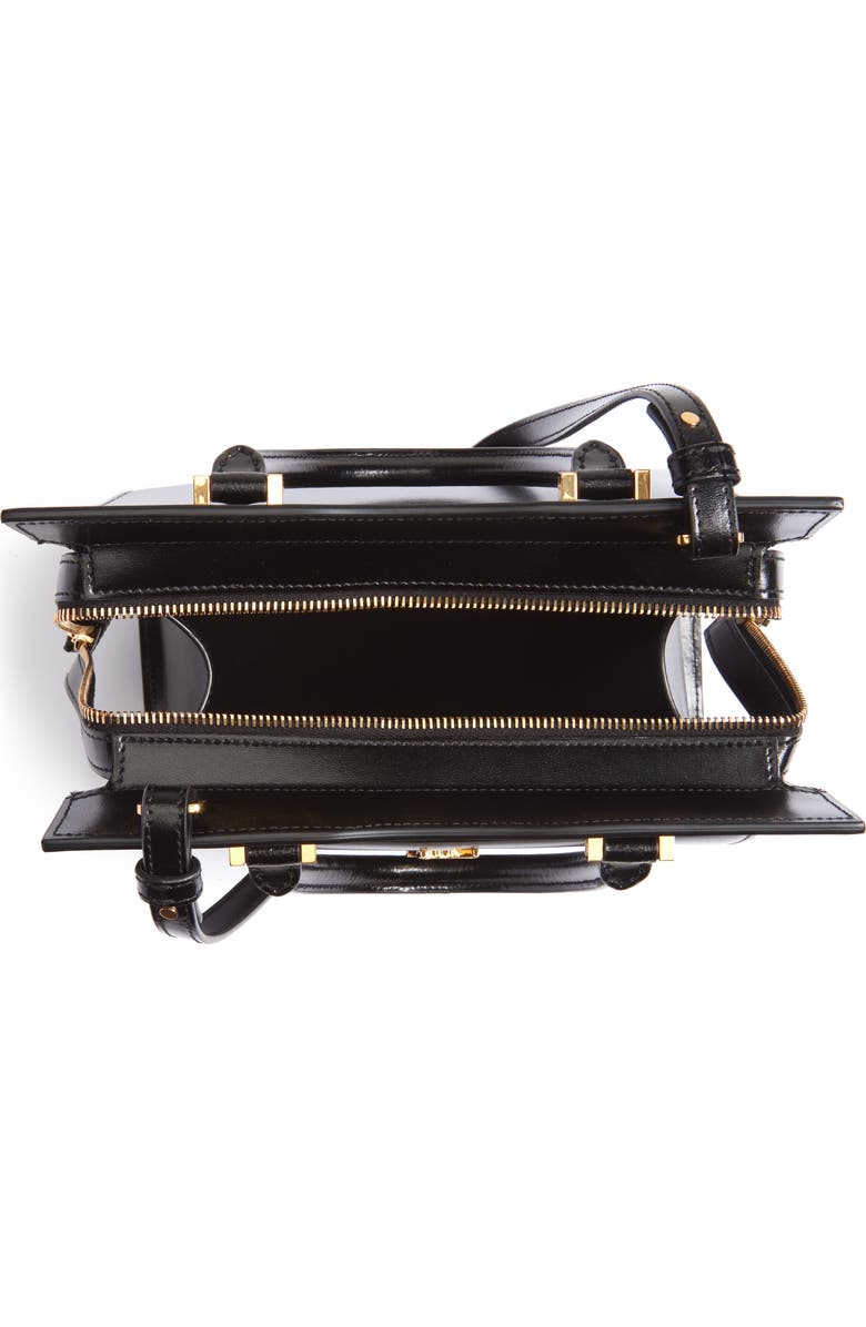 Saint Laurent Small Uptown Cabas Leather Satchel, Alternate, color,