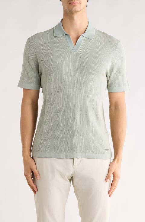 Johnny Collar Ribbed Cotton & Silk Polo Sweater