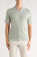 Bugatchi Johnny Collar Ribbed Cotton & Silk Polo Sweater