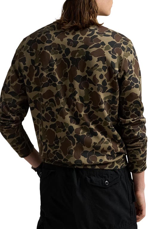 Polo Ralph Lauren Double-knit Camo Sweatshirt In Animal Print