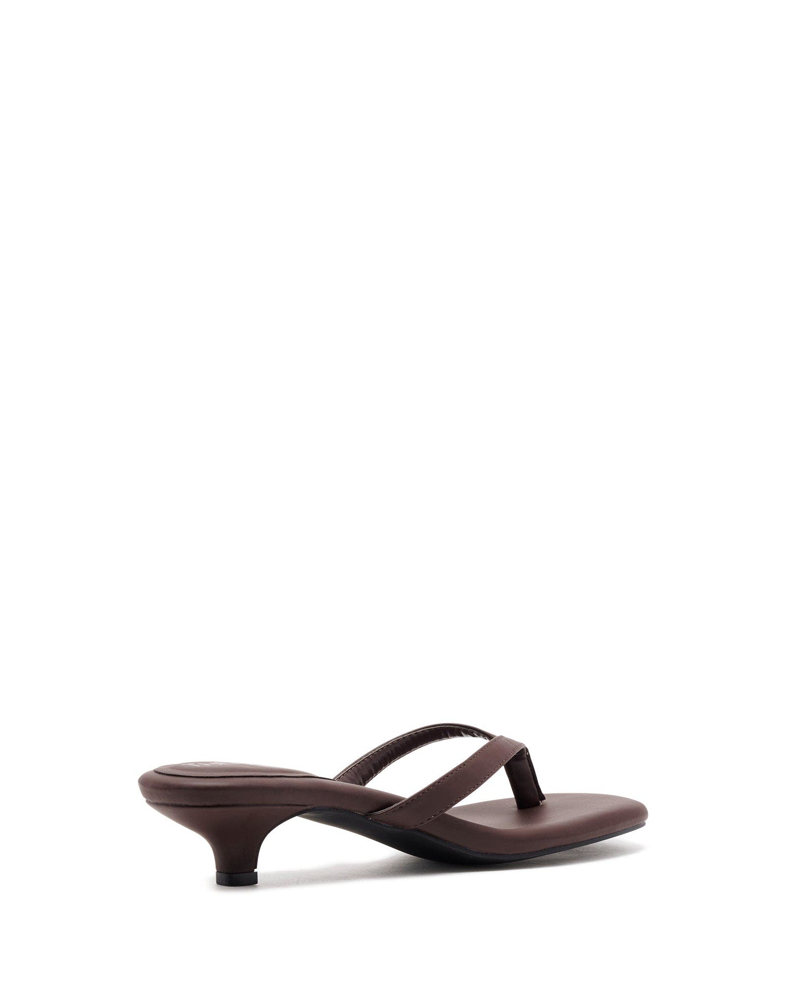 HEATWAVE Square Toe Thong Heel, Alternate, color, Chocolate Smooth Pu