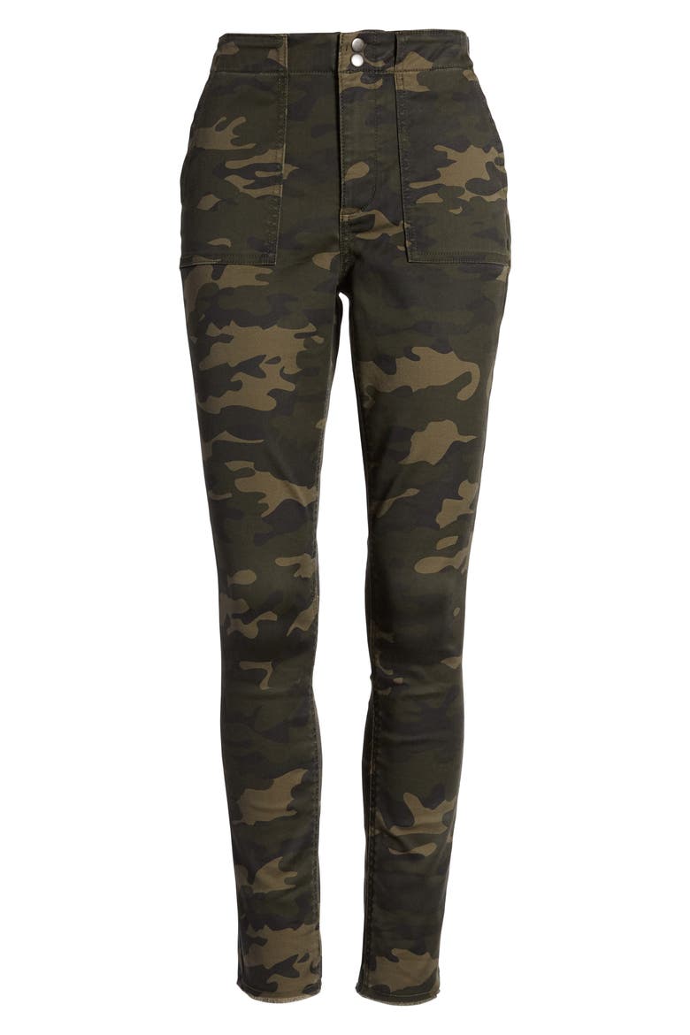 Camo Print Skinny Utility Pants, Alternate, color, CAMO