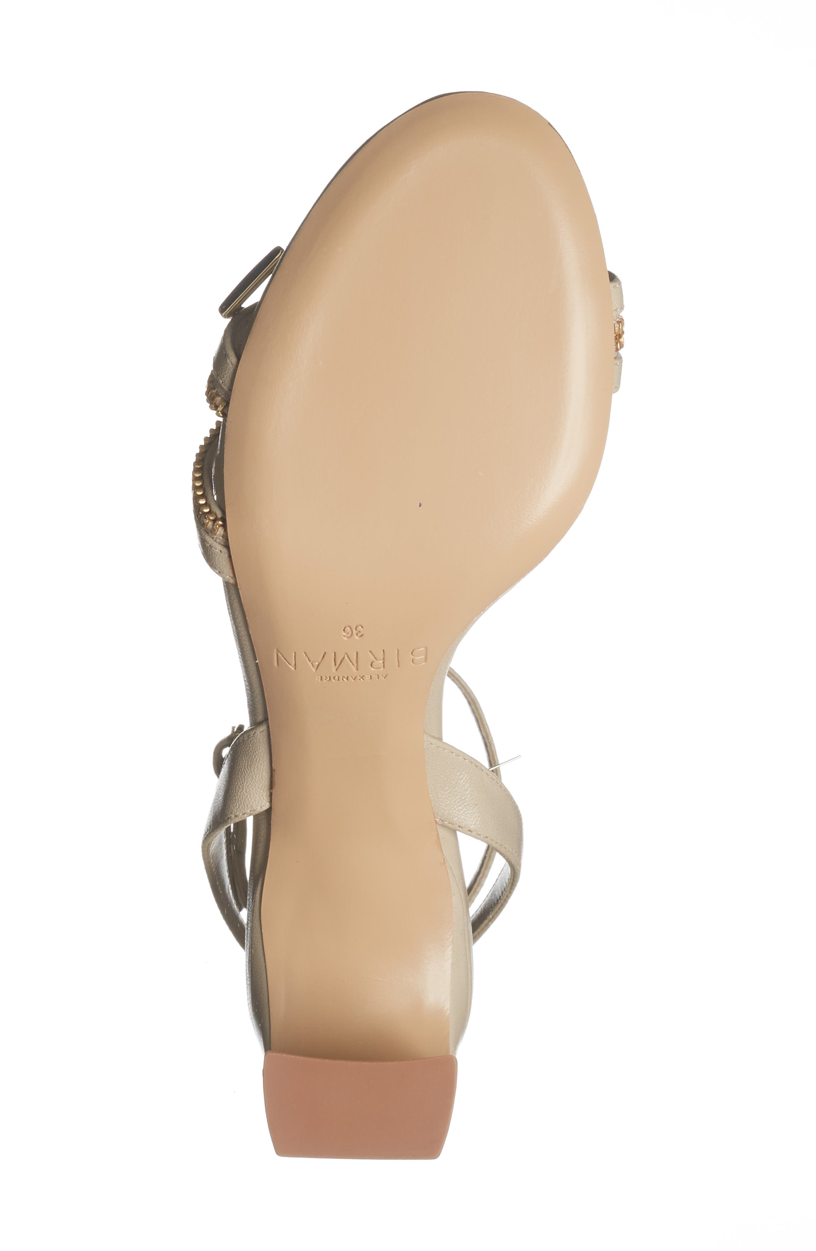 Alexandre Birman Zipper Ankle Strap Sandal, Alternate, color, Chalk