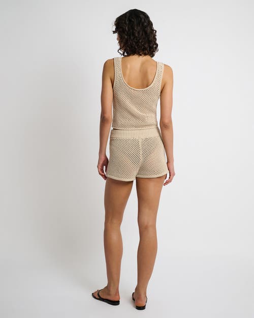 Shop Onia Crochet Knit Micro Short In Sandshell