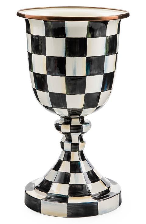 Courtly Check Pedestal Vase