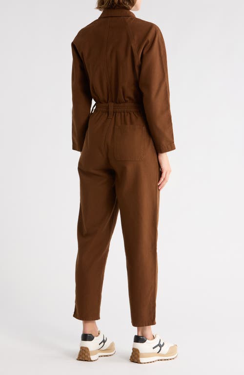 Frame Standaway Utility Jumpsuit In Brown