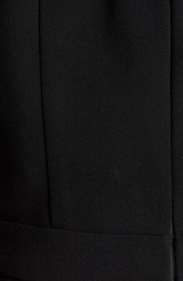 Self-Portrait Crystal Trim Off the Shoulder Long Sleeve Midi Dress, Alternate, color,