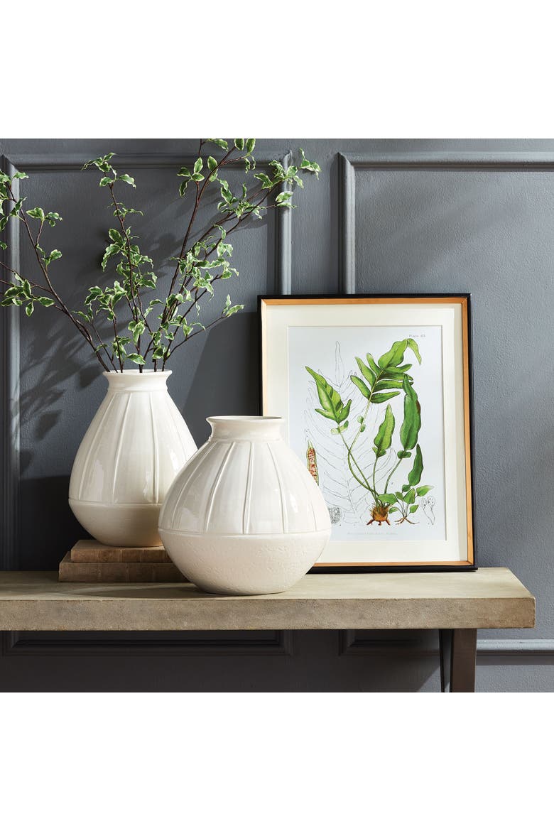 17.75" x 23" Decorative Structural Fern Botanical Study Framed Prints Set of 4, Alternate, color, Green