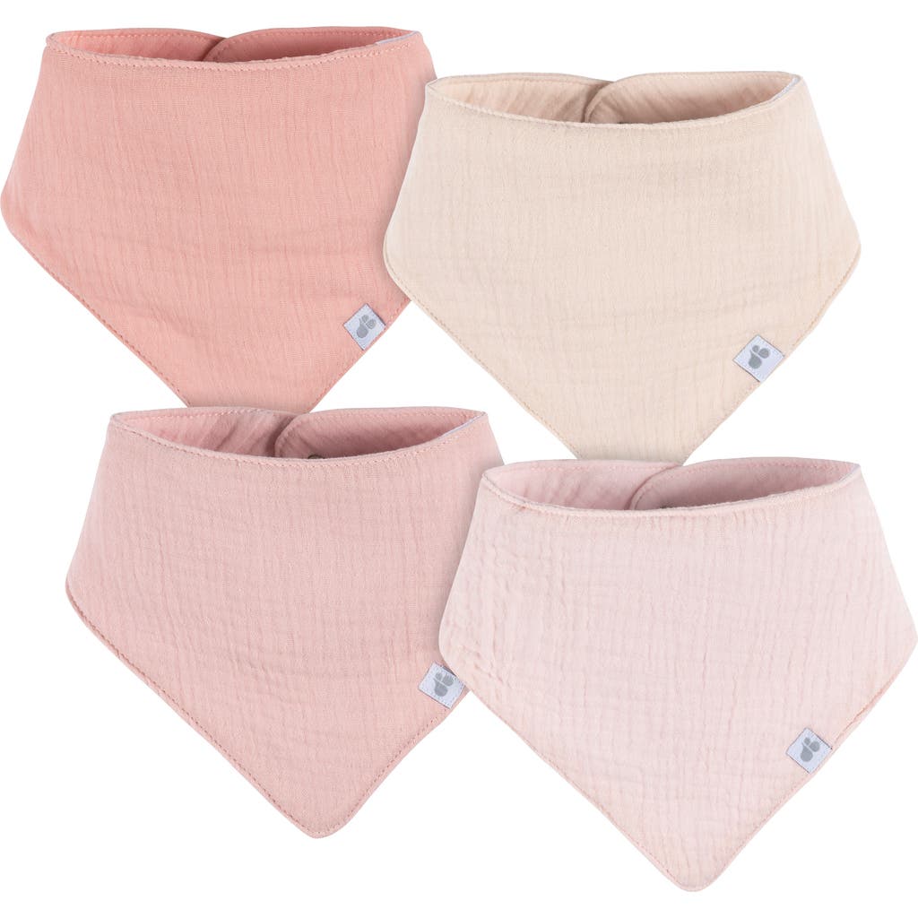 Just Born Muslin Bandana Bibs 4-Pack Pinks  product