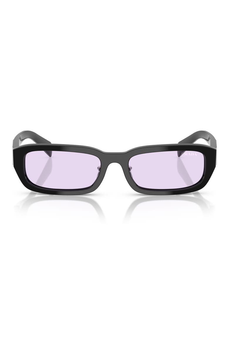 55mm Rectangular Sunglasses, Main, color, VIOLET