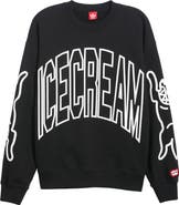 ICECREAM Coffee Oversize Cotton Crewneck Sweatshirt