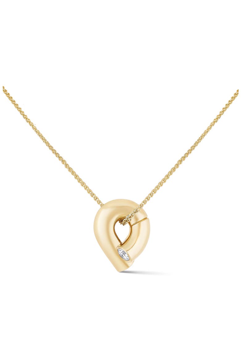 Oera Diamond Bezel Pendant Necklace, Alternate, color, YELLOW GOLD