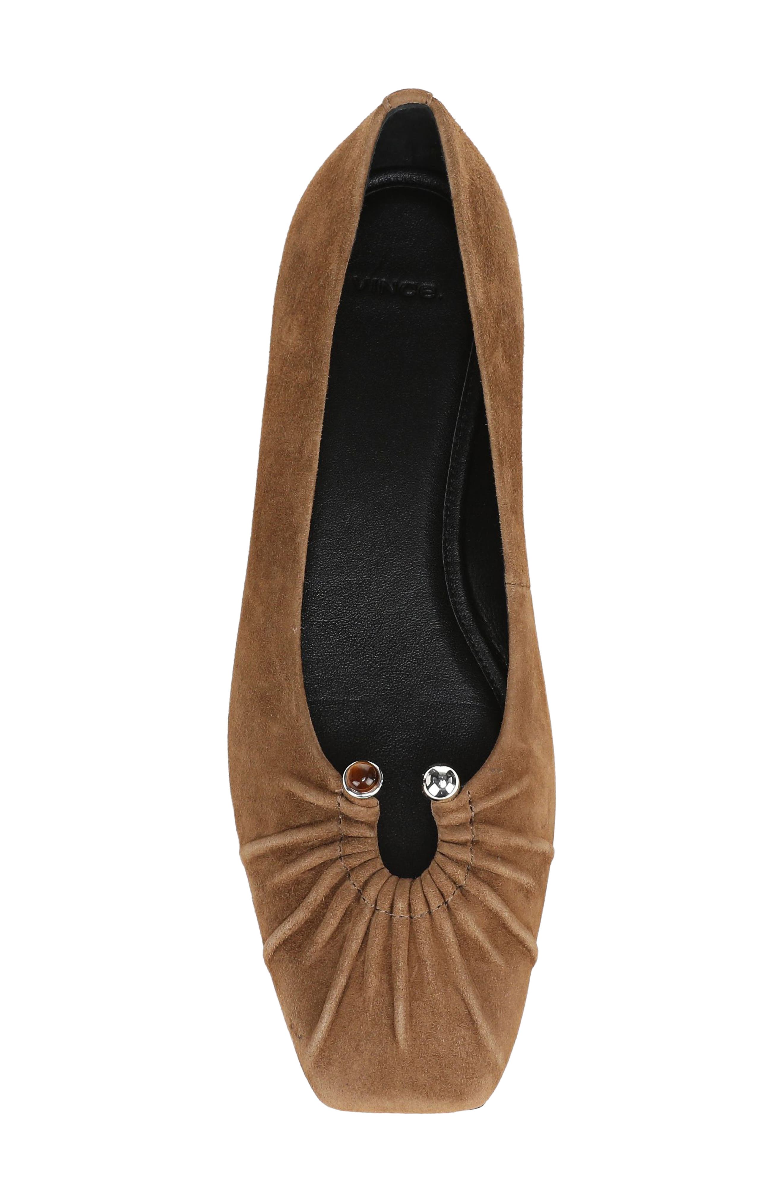 Dany Leather Flat, Alternate, color, ELMWOOD SUEDE